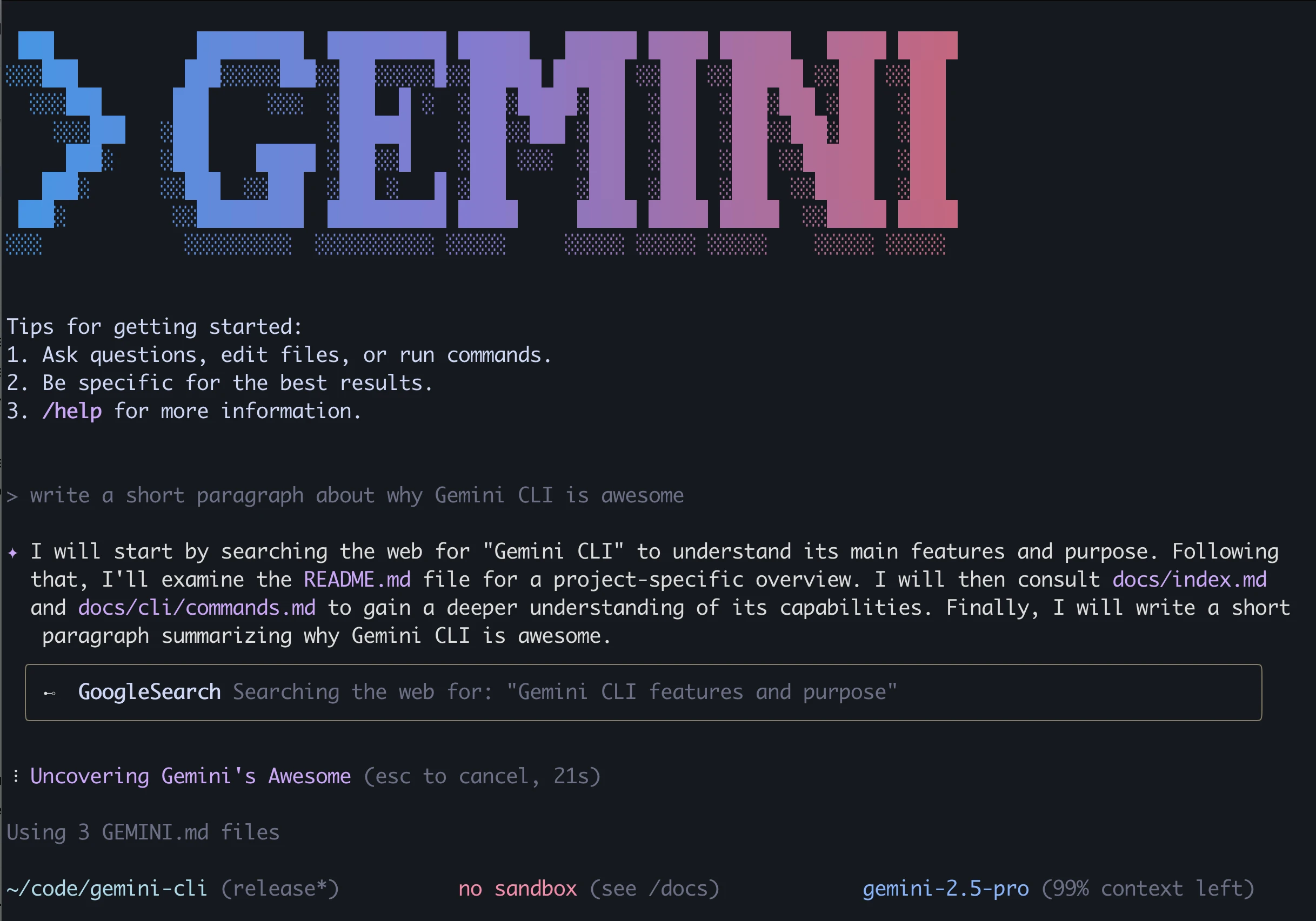 بررسی و آموزش Gemini CLI، دستیار هوش مصنوعی ترمینال برای توسعه‌دهندگان