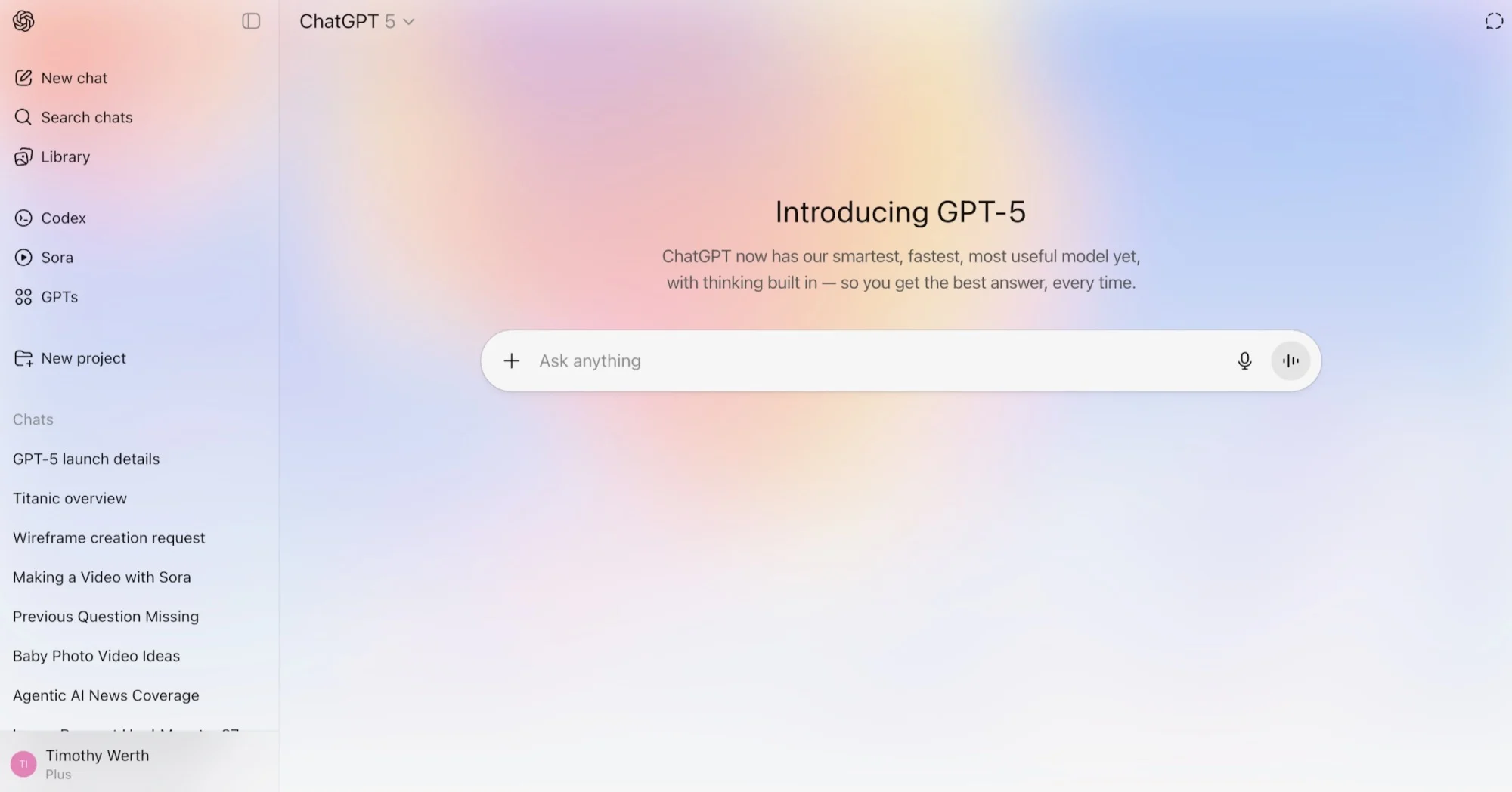 حالت دستی انتخاب مدل GPT-5 به ChatGPT اضافه شد